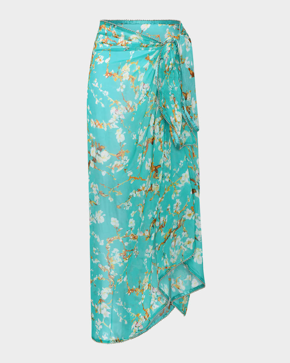 Maribel Cherry Sheer Pareo Coverup
